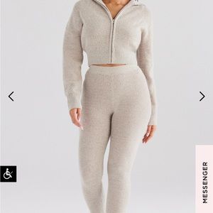 House of CB Blaise cropped cardigan and Sydney leggings